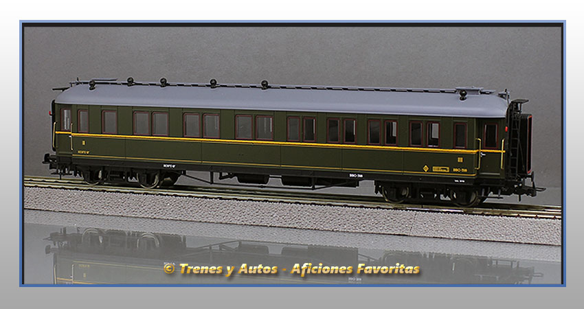 Coche pasajeros verderón Serie 301/318 BBC-318 2ª y 3ª Clase - Renfe
