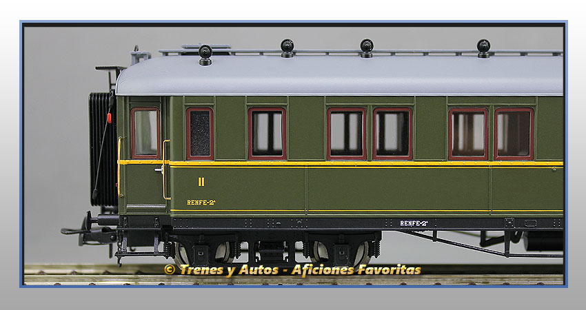 Coche pasajeros verderón Serie 301/318 BBC-318 2ª y 3ª Clase - Renfe