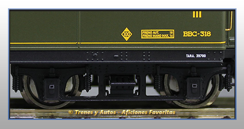 Coche pasajeros verderón Serie 301/318 BBC-318 2ª y 3ª Clase - Renfe