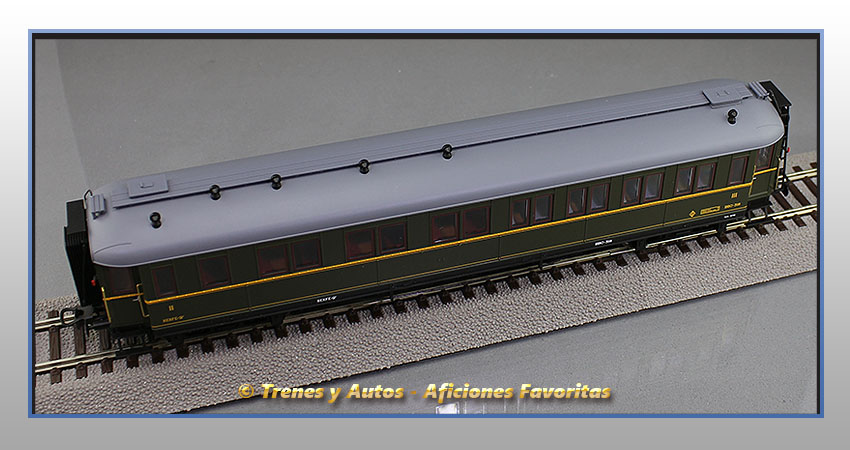Coche pasajeros verderón Serie 301/318 BBC-318 2ª y 3ª Clase - Renfe