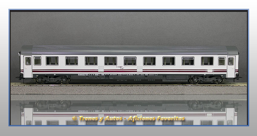 Coche pasajeros Serie 10000 A10x-10014 Pantone "Largo Recorrido" - Renfe