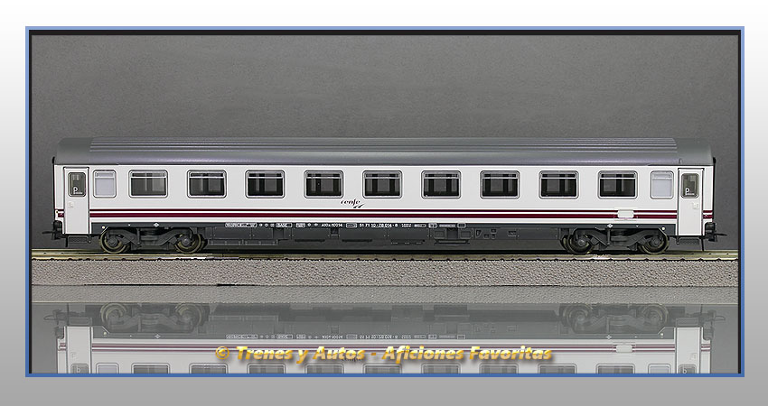 Coche pasajeros Serie 10000 A10x-10014 Pantone "Largo Recorrido" - Renfe