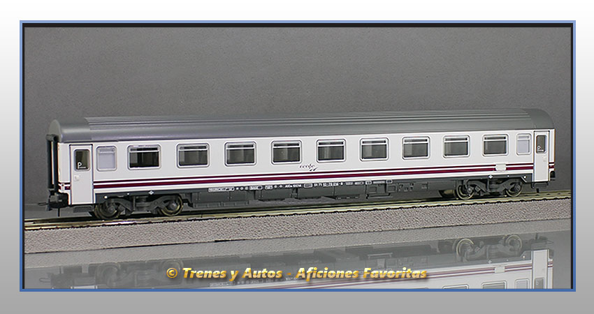Coche pasajeros Serie 10000 A10x-10014 Pantone "Largo Recorrido" - Renfe