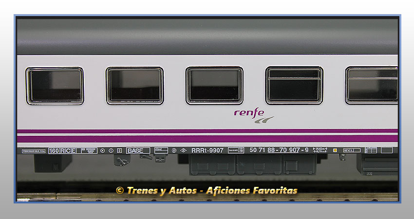 Coche pasajeros Serie 9900 Pantone RRRt-9907 Restaurante - Renfe
