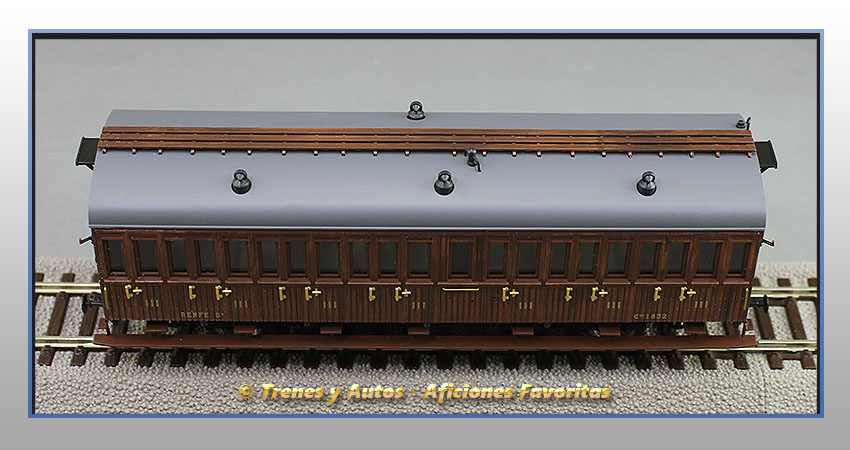 Coche pasajeros Serie 1678/1835 Chv-1832 3ª Clase - Renfe