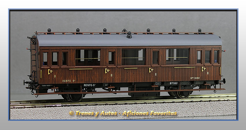 Coche pasajeros Serie 1678/1835 Bhv-1668 2ª Clase - Renfe