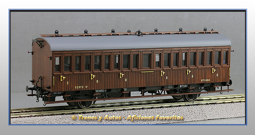 Coche pasajeros Serie 1678/1835 Bhv-1668 2ª Clase - Renfe