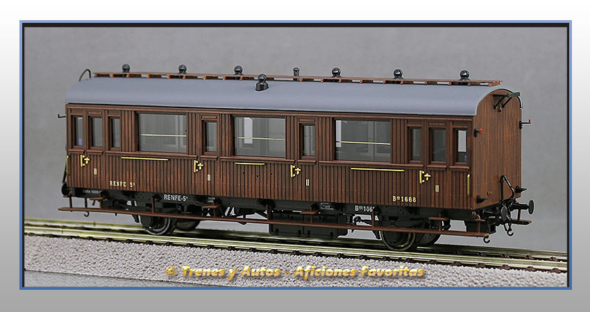 Coche pasajeros Serie 1678/1835 Bhv-1668 2ª Clase - Renfe