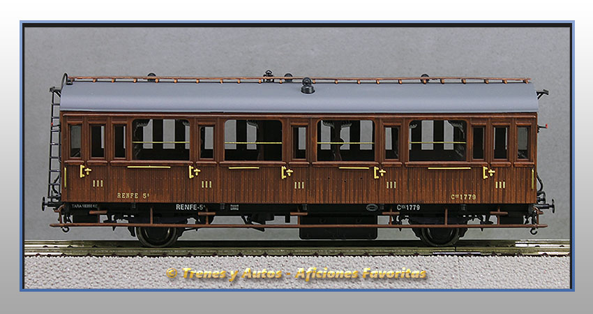 Coche pasajeros Serie 1678/1835 Chv-1779 3ª Clase - Renfe