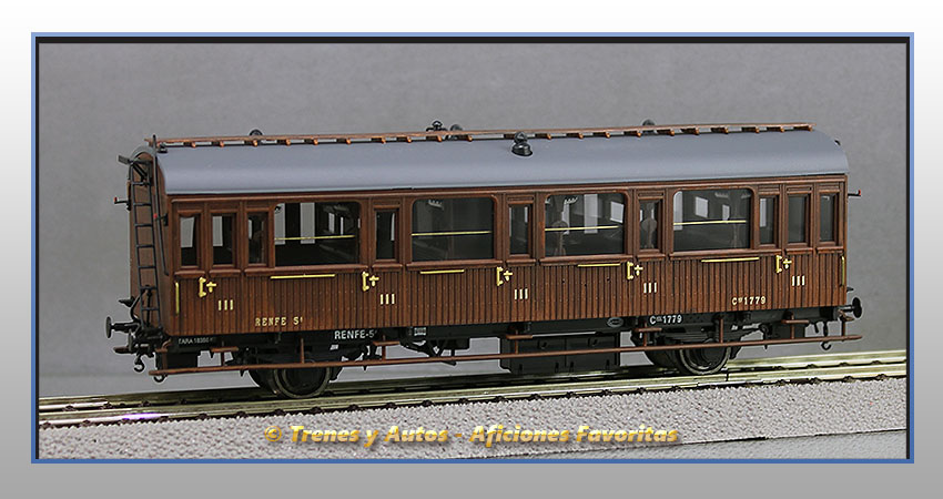 Coche pasajeros Serie 1678/1835 Chv-1779 3ª Clase - Renfe