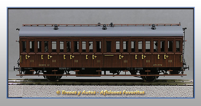 Coche pasajeros Serie 1678/1835 Chv-1779 3ª Clase - Renfe