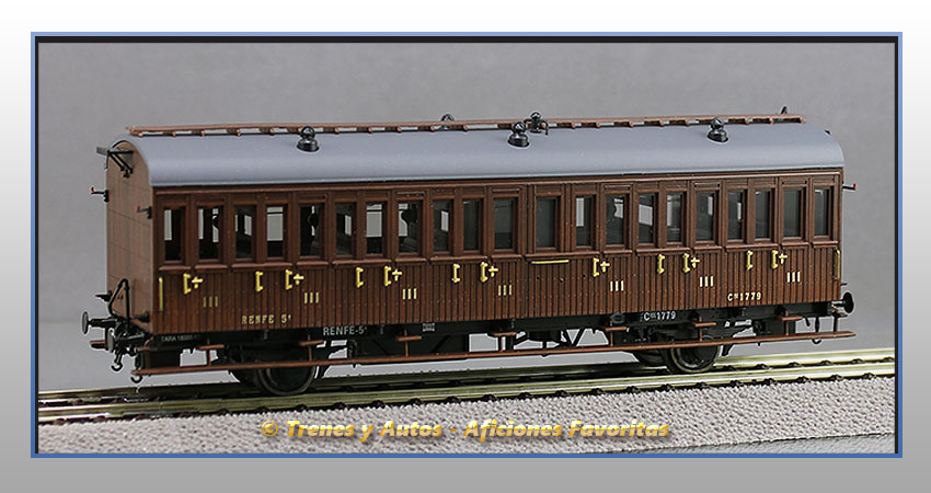 Coche pasajeros Serie 1678/1835 Chv-1779 3ª Clase - Renfe