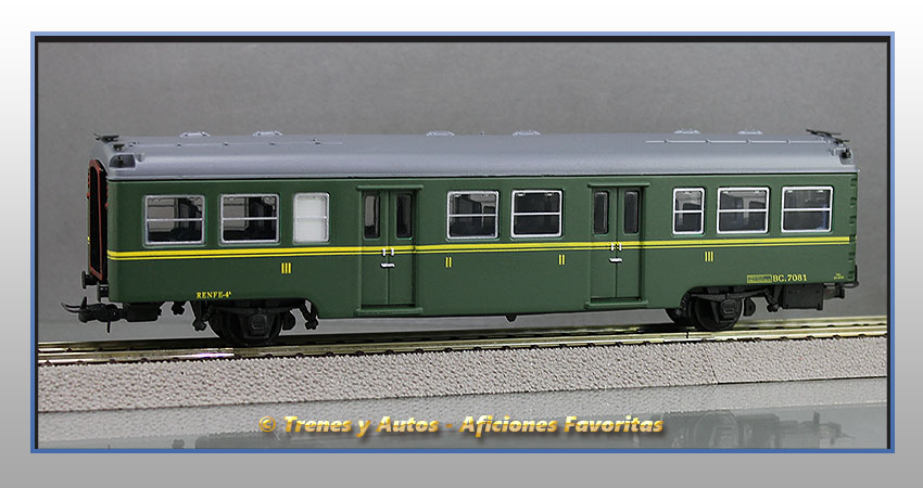 Coche pasajeros Serie 7000 "Yenkas" BC-7081 2ª y 3ª Clase - Renfe
