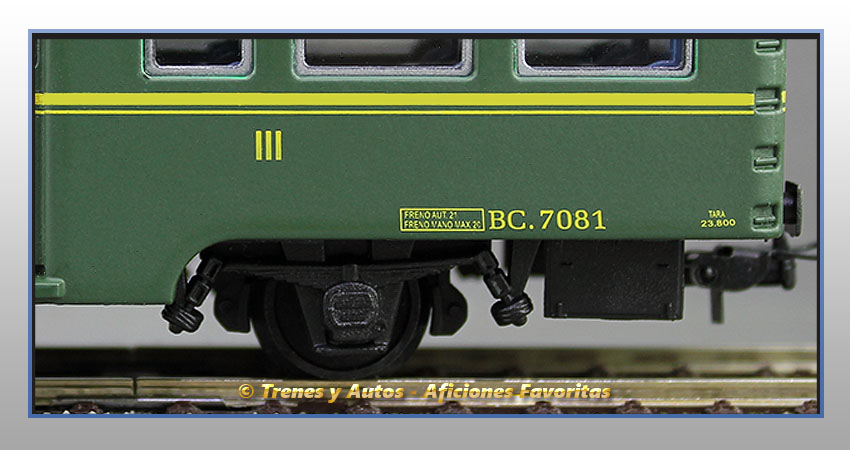 Coche pasajeros Serie 7000 "Yenkas" BC-7081 2ª y 3ª Clase - Renfe