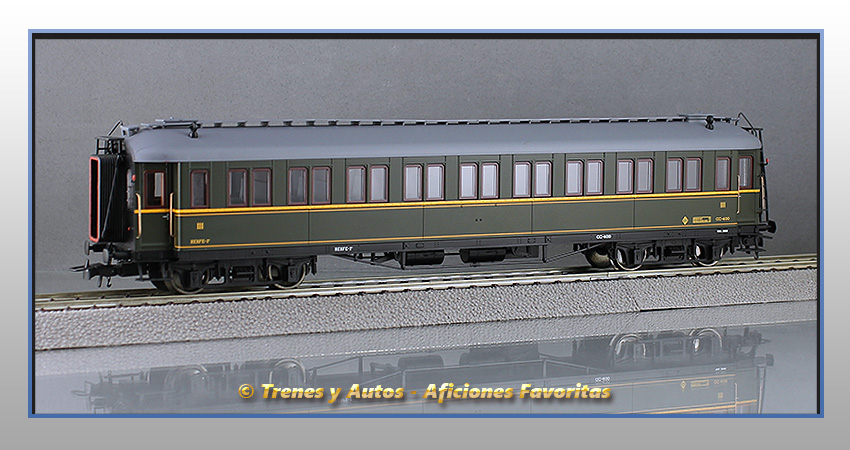 Coche verderón CC-400 de 3ª clase- Renfe