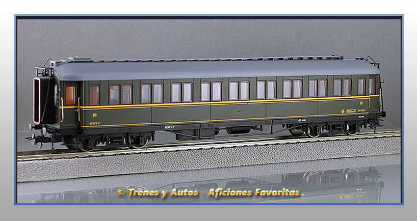 Coche verderón CC-400 de 3ª clase- Renfe