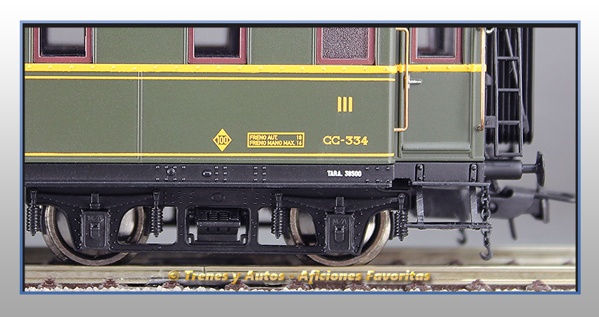 Coche verderón CC-334 de 3ª clase- Renfe