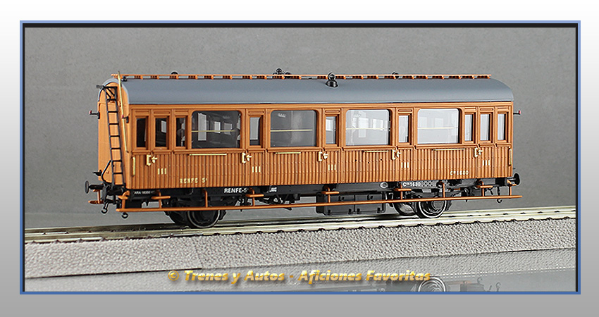 Coche pasajeros de 3ª clase Serie 1678-1835 - Renfe