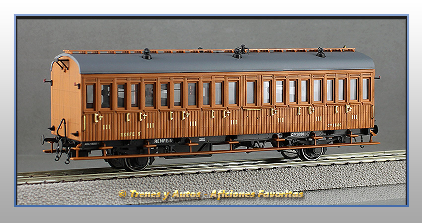 Coche pasajeros de 3ª clase Serie 1678-1835 - Renfe