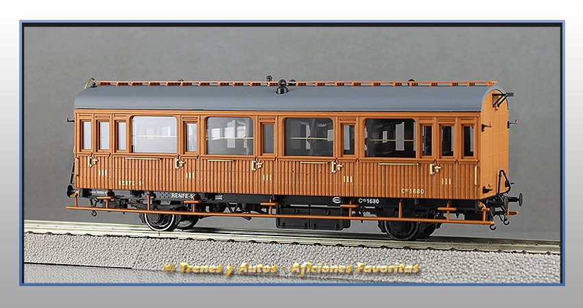 Coche pasajeros de 3ª clase Serie 1678-1835 - Renfe
