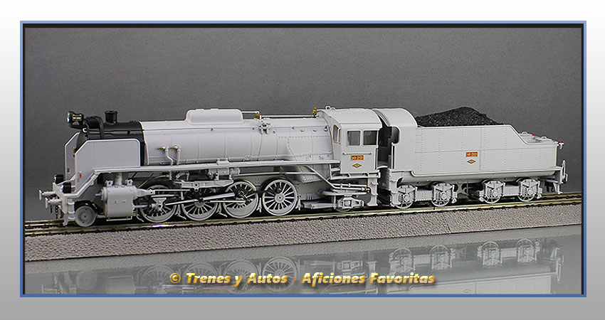Locomotora vapor con ténder Mikado 141F 2101 - Renfe