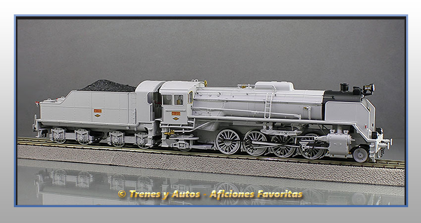 Locomotora vapor con ténder Mikado 141F 2101 - Renfe
