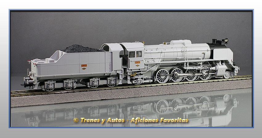 Locomotora vapor con ténder Mikado 141F 2101 - Renfe