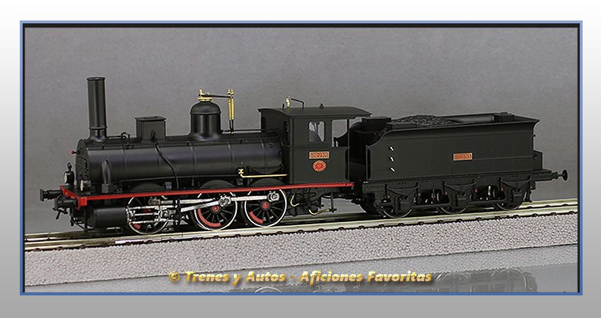 Locomotora vapor con ténder 030-2305 - Renfe
