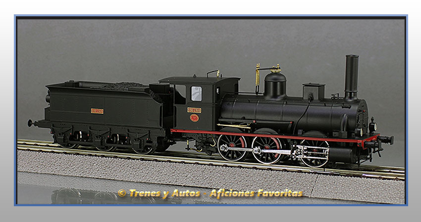 Locomotora vapor con ténder 030-2305 - Renfe