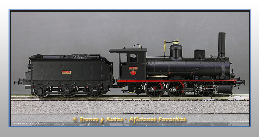 Locomotora vapor con ténder 030-2305 - Renfe