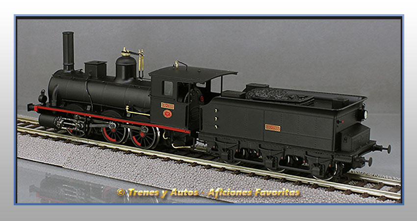 Locomotora vapor con ténder 030-2305 - Renfe