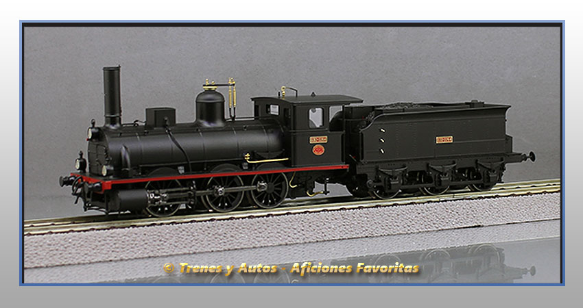 Locomotora vapor con ténder 030-2264 - Renfe