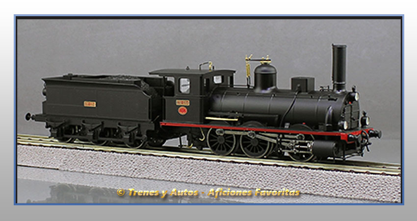 Locomotora vapor con ténder 030-2264 - Renfe