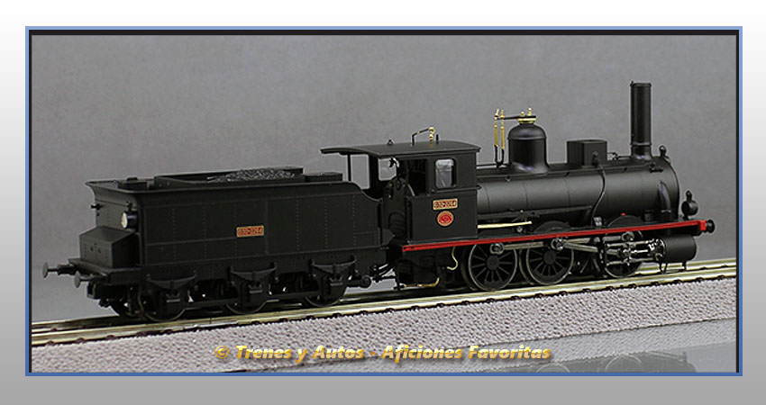 Locomotora vapor con ténder 030-2264 - Renfe