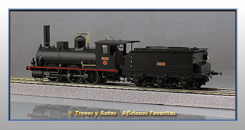 Locomotora vapor con ténder 030-2264 - Renfe