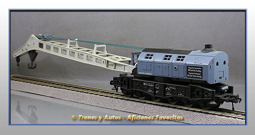 Vagón plataforma Bww grúa 90 T - DB