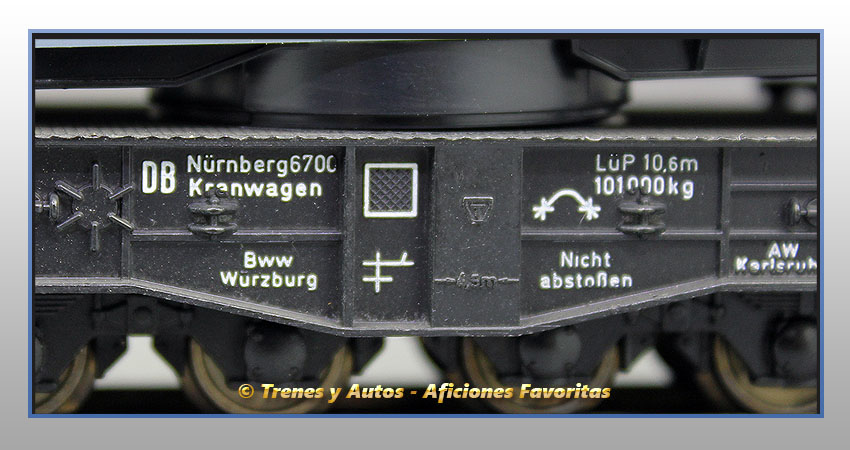 Vagón plataforma Bww grúa 90 T - DB