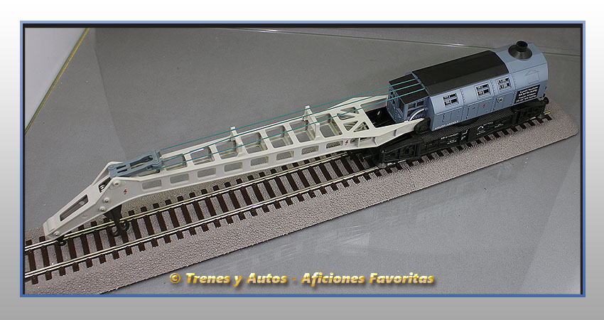 Vagón plataforma Bww grúa 90 T - DB