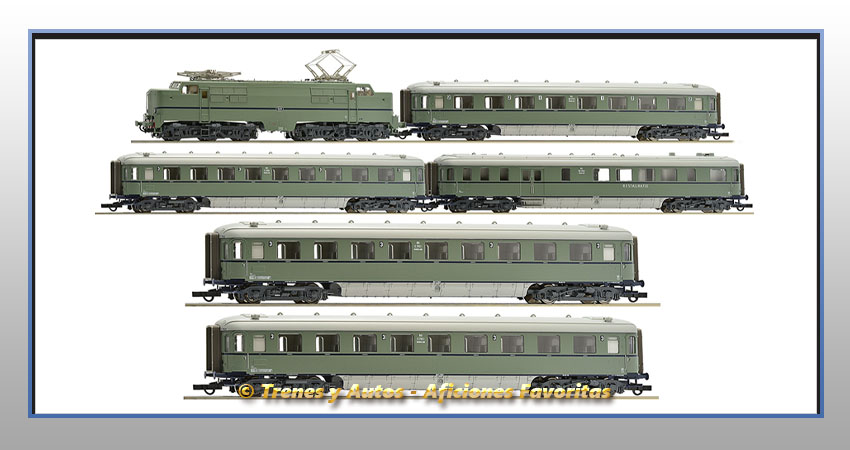 Set Locomotora eléctrica 1201 y Coches pasajeros Plan "D" - NS