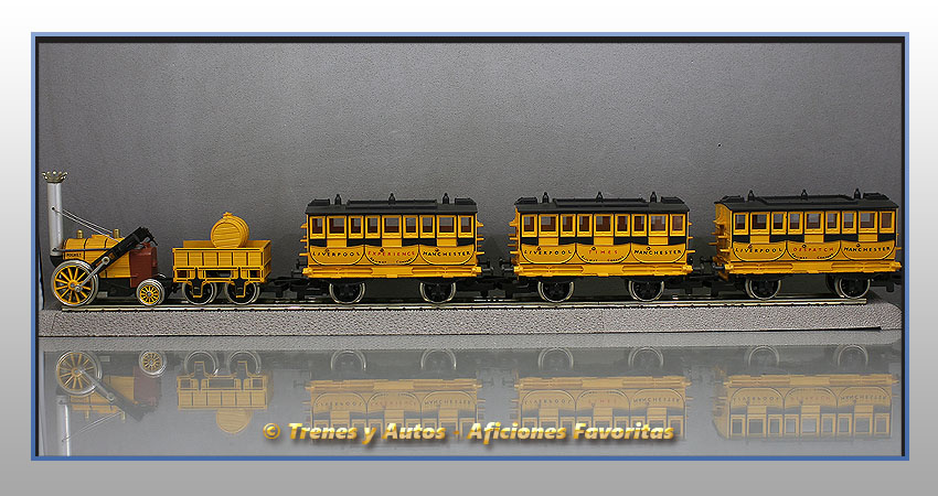 Set Locomotora Rocket y Coches pasajeros - L&MR