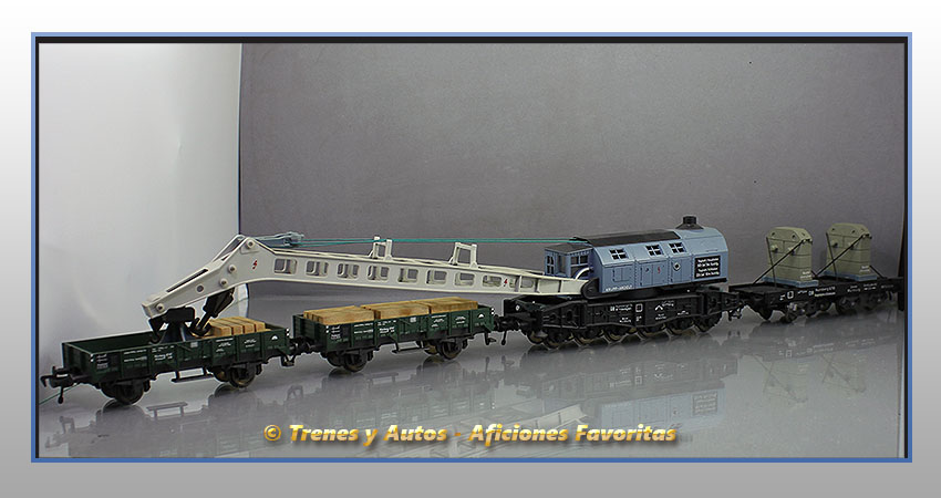 Set grúa 90T y Vagones auxiliares - DB