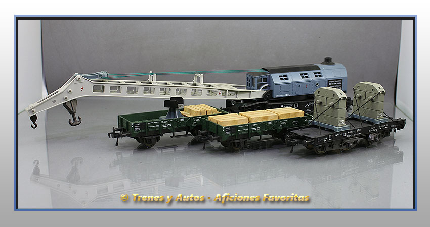 Set grúa 90T y Vagones auxiliares - DB