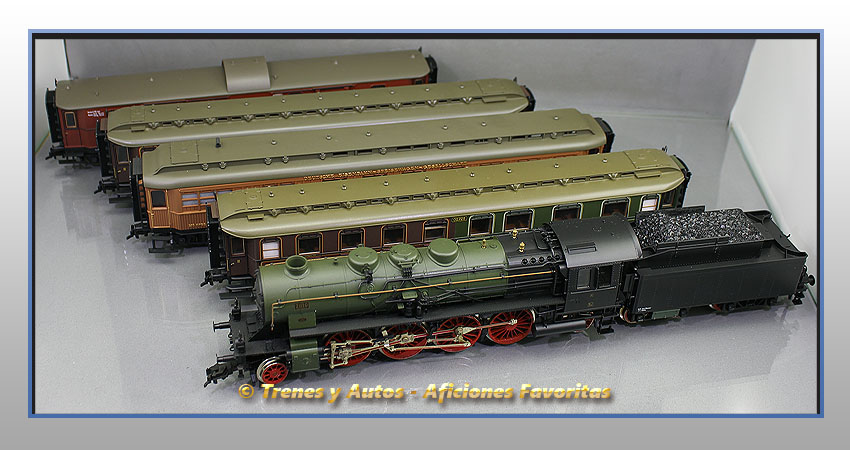 Set tren expreso "Gloria de Prussia" con locomotora vapor P10 - KPEV
