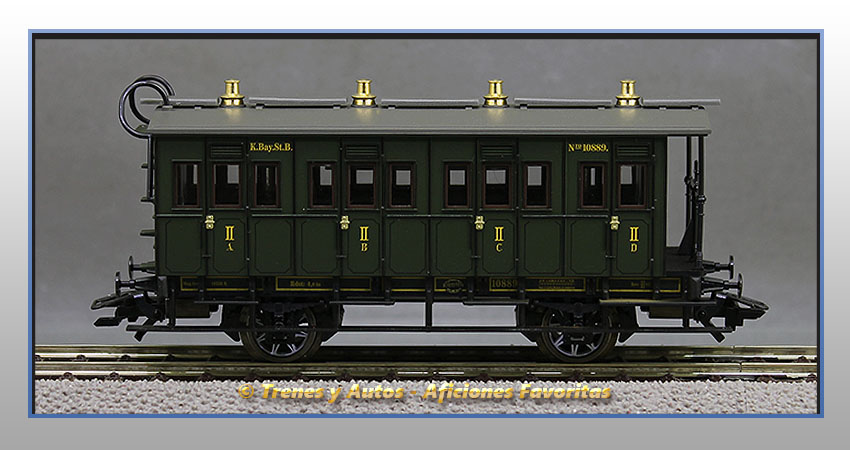 Coche pasajeros Royal Bavarian Tipo B 10889 - K.Bay.Sts.B