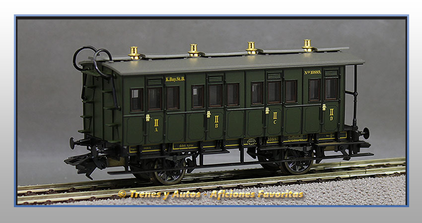 Coche pasajeros Royal Bavarian Tipo B 10889 - K.Bay.Sts.B