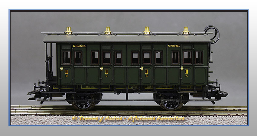 Coche pasajeros Royal Bavarian Tipo B 10889 - K.Bay.Sts.B