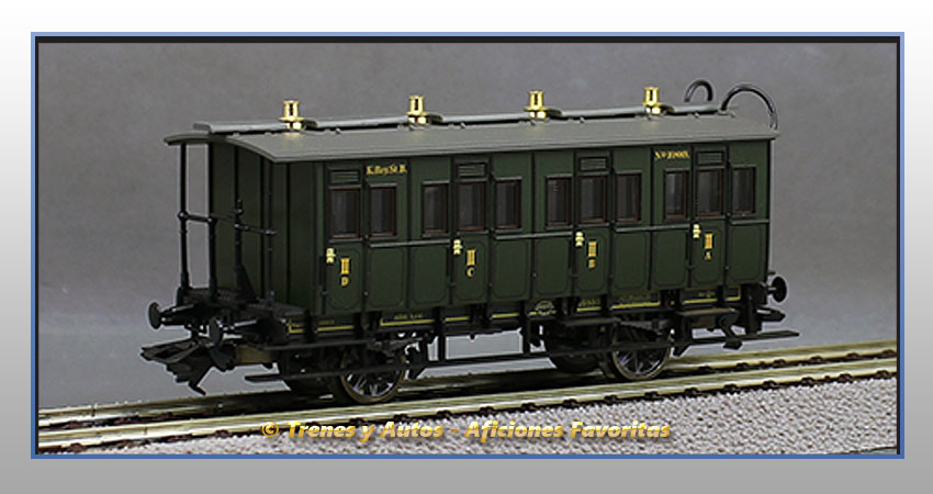 Coche pasajeros Royal Bavarian Tipo B 10889 - K.Bay.Sts.B