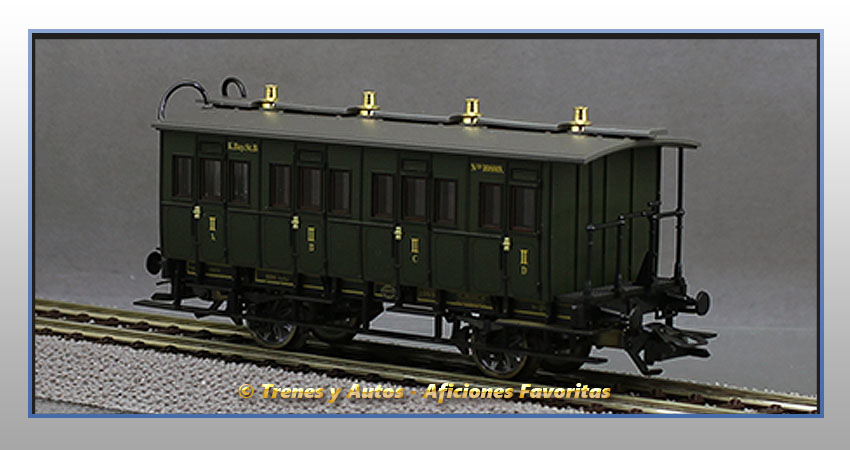 Coche pasajeros Royal Bavarian Tipo B 10889 - K.Bay.Sts.B