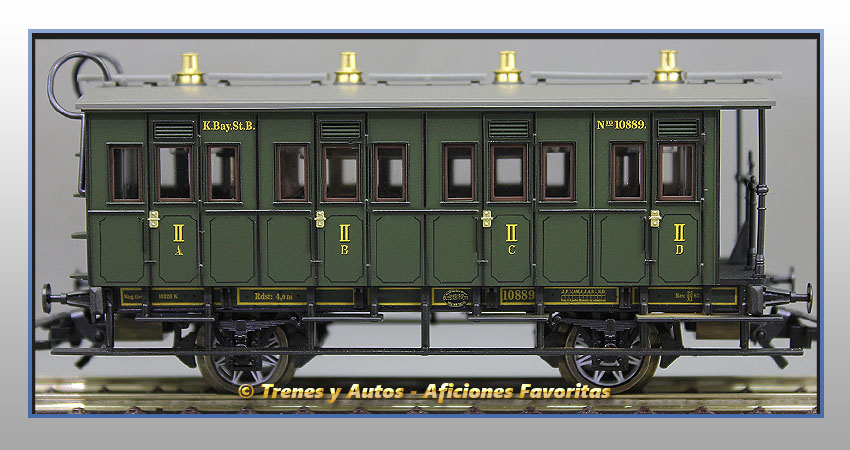 Coche pasajeros Royal Bavarian Tipo B 10889 - K.Bay.Sts.B