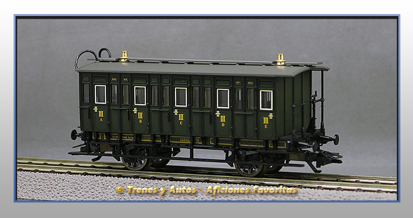 Coche pasajeros Royal Bavarian Tipo C 11932 - K.Bay.Sts.B